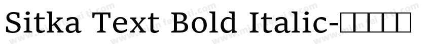 Sitka Text Bold Italic字体转换